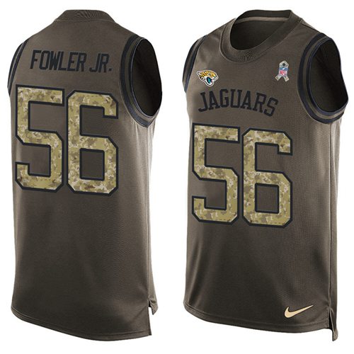Nike Jaguars #56 Dante Fowler Jr Green Men's Stitched NFL Limited Salute To Service Tank Top Jersey - Click Image to Close